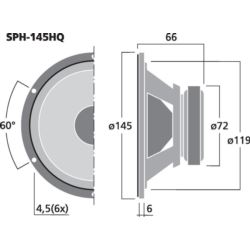 Monacor SPH-145HQ głośnik średni-niskotonowy HiFi